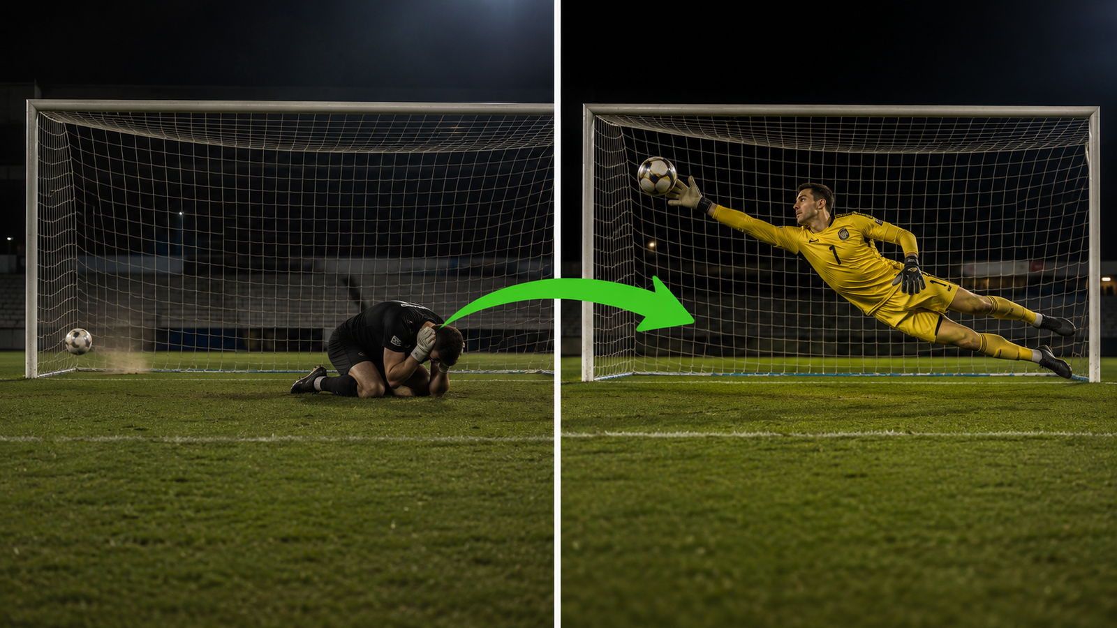 Antes e Depois - Plano de Treinos Goleiro